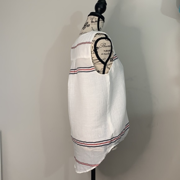 Lucky Brand Stripe Tie Front Blouse Size:S - Picture 7 of 12